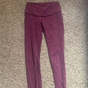 Maroon Lululemon leggings